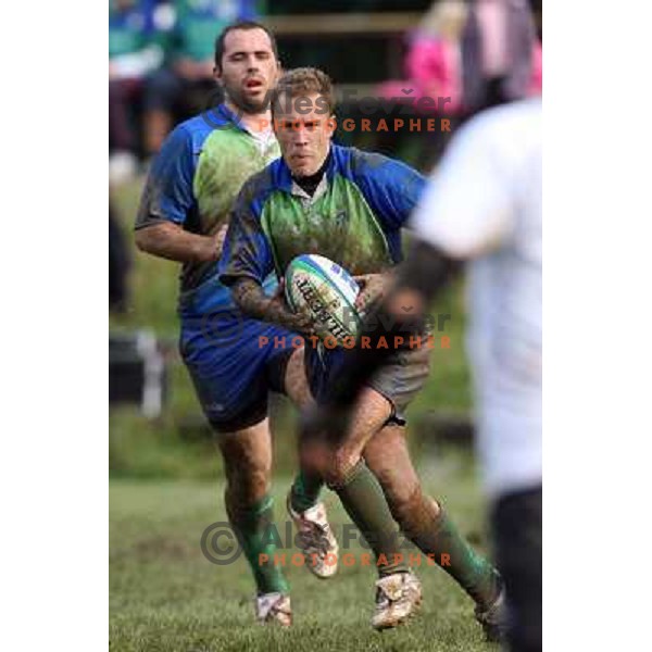 qualification rugby match Slovenia-Finnland in division C , played in Ljubljana 27.10.2007. Photo by Ales Fevzer 
