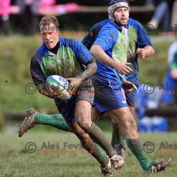 qualification rugby match Slovenia-Finnland in division C , played in Ljubljana 27.10.2007. Photo by Ales Fevzer 