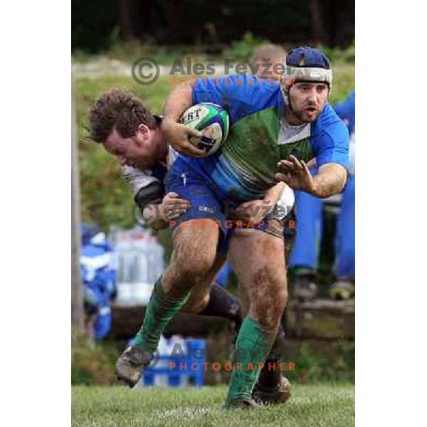 qualification rugby match Slovenia-Finnland in division C , played in Ljubljana 27.10.2007. Photo by Ales Fevzer 