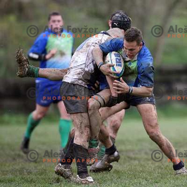 qualification rugby match Slovenia-Finnland in division C , played in Ljubljana 27.10.2007. Photo by Ales Fevzer 