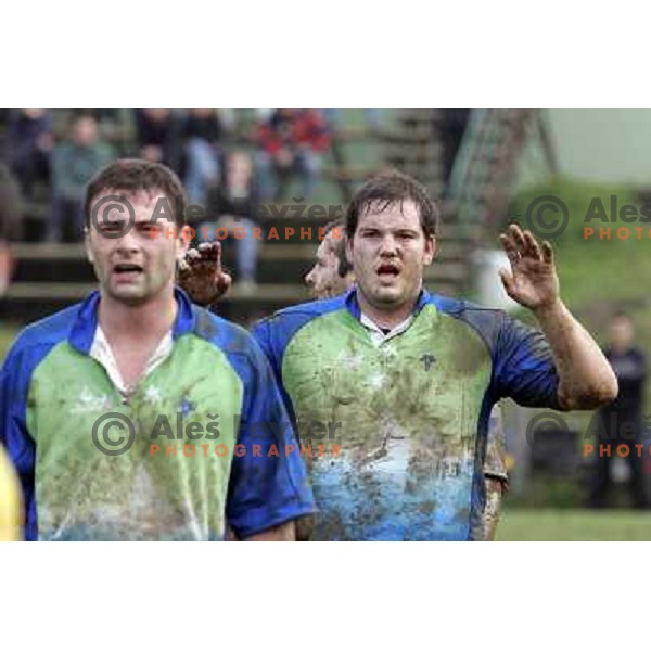 qualification rugby match Slovenia-Finnland in division C , played in Ljubljana 27.10.2007. Photo by Ales Fevzer 