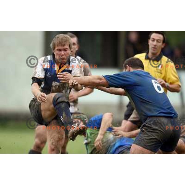 qualification rugby match Slovenia-Finnland in division C , played in Ljubljana 27.10.2007. Photo by Ales Fevzer 