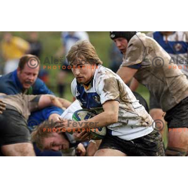 qualification rugby match Slovenia-Finnland in division C , played in Ljubljana 27.10.2007. Photo by Ales Fevzer 