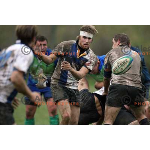 qualification rugby match Slovenia-Finnland in division C , played in Ljubljana 27.10.2007. Photo by Ales Fevzer 