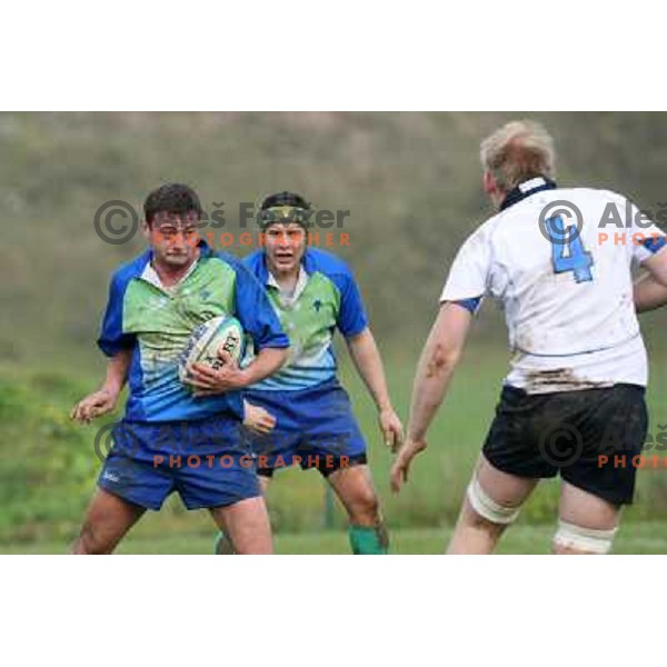 qualification rugby match Slovenia-Finnland in division C , played in Ljubljana 27.10.2007. Photo by Ales Fevzer 