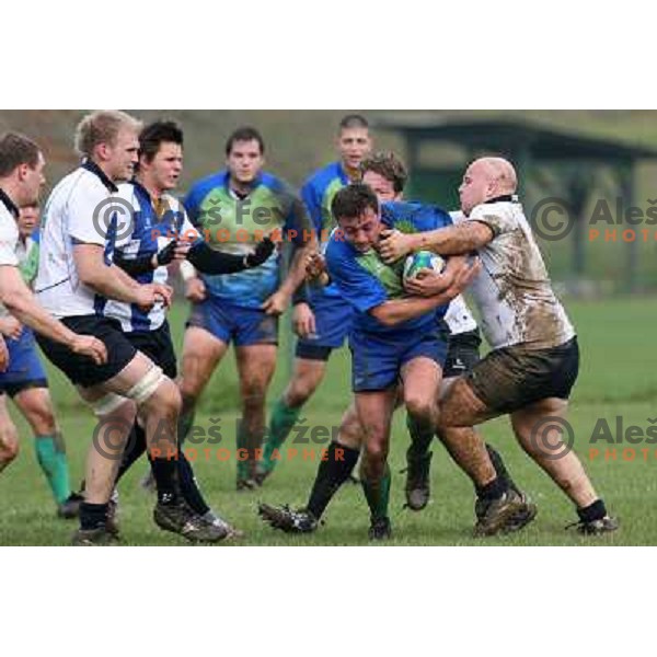 qualification rugby match Slovenia-Finnland in division C , played in Ljubljana 27.10.2007. Photo by Ales Fevzer 