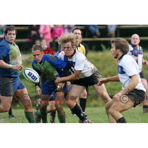 qualification rugby match Slovenia-Finnland in division C , played in Ljubljana 27.10.2007. Photo by Ales Fevzer 