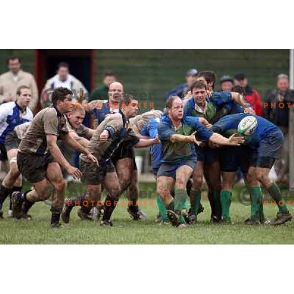 qualification rugby match Slovenia-Finnland in division C , played in Ljubljana 27.10.2007. Photo by Ales Fevzer 