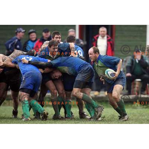 qualification rugby match Slovenia-Finnland in division C , played in Ljubljana 27.10.2007. Photo by Ales Fevzer 