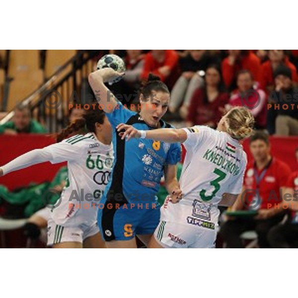 Nina Jericek of Krim Mercator during EHF Women\'s Champions league handball match between RK Krim Mercator and Gyori Audi Eto in Kodeljevo Hall, Ljubljana, Slovenia on February 25, 2017