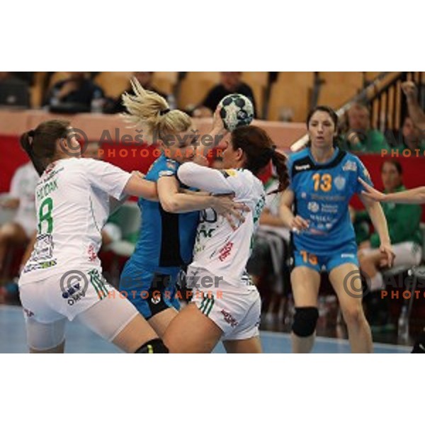Ines Amon of Krim Mercator during EHF Women\'s Champions league handball match between RK Krim Mercator and Gyori Audi Eto in Kodeljevo Hall, Ljubljana, Slovenia on February 25, 2017