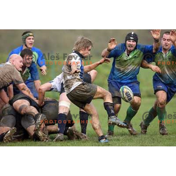 qualification rugby match Slovenia-Finnland in division C , played in Ljubljana 27.10.2007. Photo by Ales Fevzer 