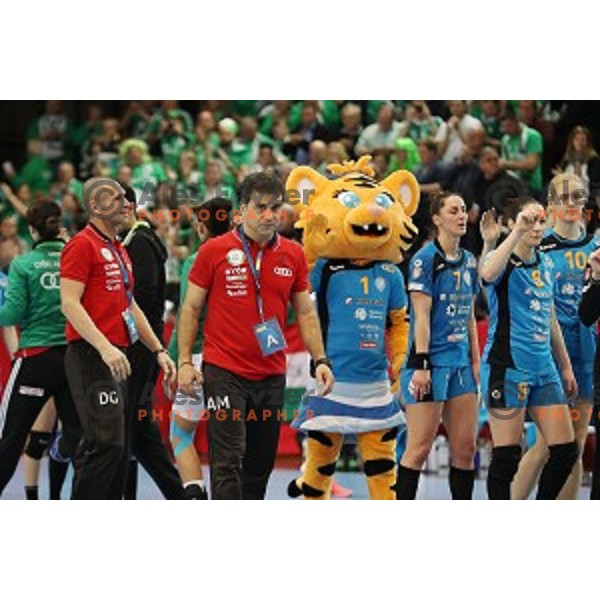 of Krim Mercator during EHF Women\'s Champions league handball match between RK Krim Mercator and Gyori Audi Eto in Kodeljevo Hall, Ljubljana, Slovenia on February 25, 2017