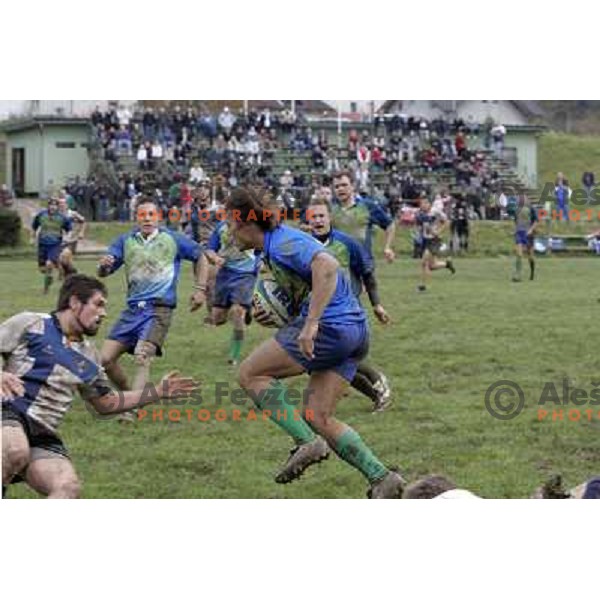 qualification rugby match Slovenia-Finnland in division C , played in Ljubljana 27.10.2007. Photo by Ales Fevzer 