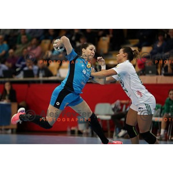 Nina Jericek of Krim Mercator during EHF Women\'s Champions league handball match between RK Krim Mercator and Gyori Audi Eto in Kodeljevo Hall, Ljubljana, Slovenia on February 25, 2017