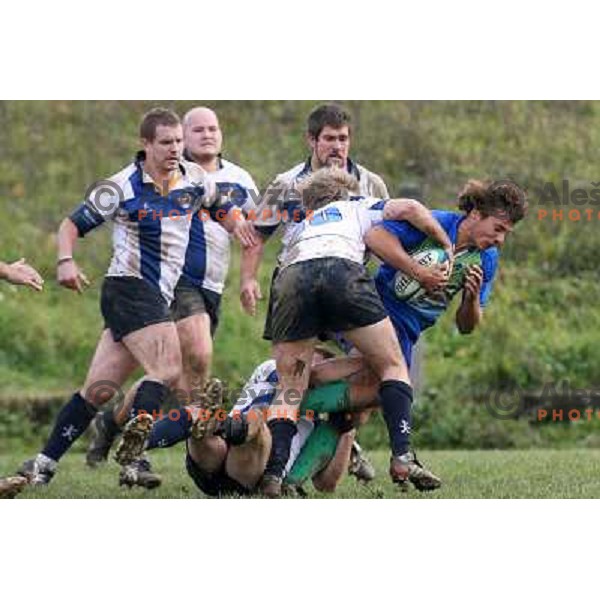 qualification rugby match Slovenia-Finnland in division C , played in Ljubljana 27.10.2007. Photo by Ales Fevzer 
