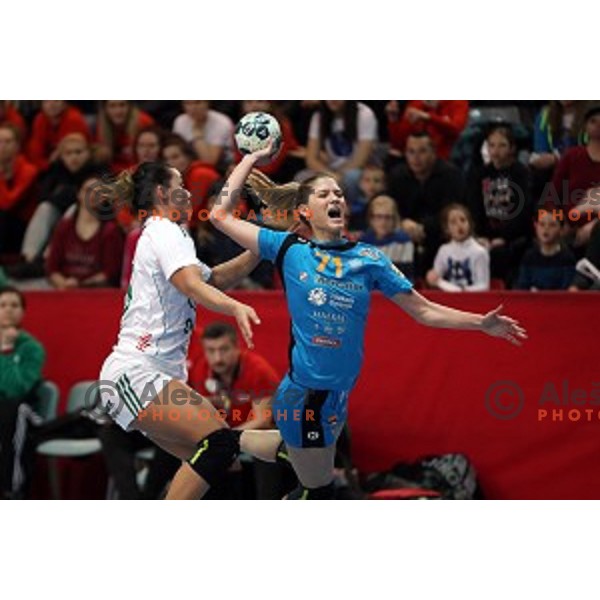 Ines Amon of Krim Mercator during EHF Women\'s Champions league handball match between RK Krim Mercator and Gyori Audi Eto in Kodeljevo Hall, Ljubljana, Slovenia on February 25, 2017