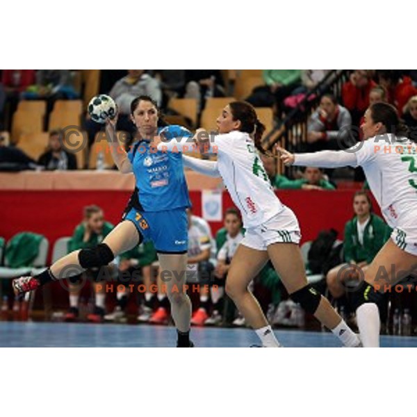 Mirjeta Bajramoska of Krim Mercator during EHF Women\'s Champions league handball match between RK Krim Mercator and Gyori Audi Eto in Kodeljevo Hall, Ljubljana, Slovenia on February 25, 2017