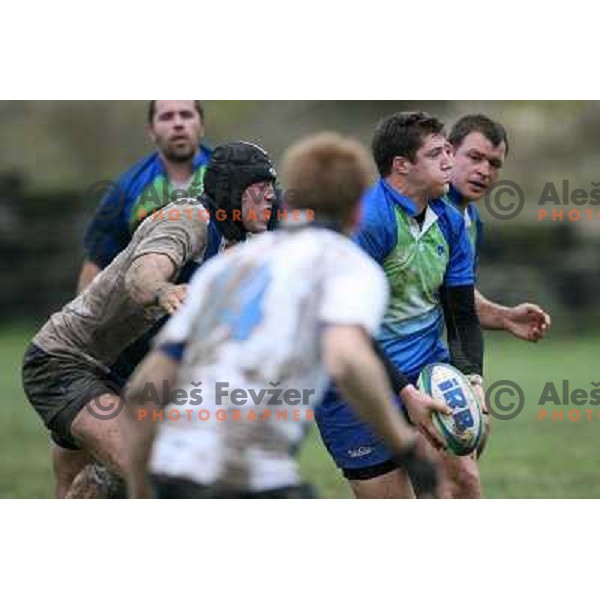 qualification rugby match Slovenia-Finnland in division C , played in Ljubljana 27.10.2007. Photo by Ales Fevzer 