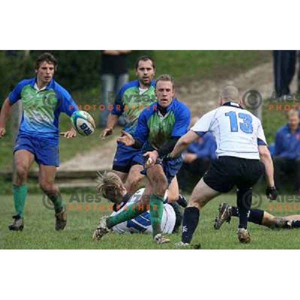 qualification rugby match Slovenia-Finnland in division C , played in Ljubljana 27.10.2007. Photo by Ales Fevzer 