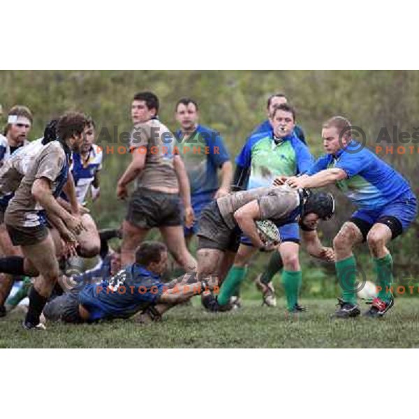 qualification rugby match Slovenia-Finnland in division C , played in Ljubljana 27.10.2007. Photo by Ales Fevzer 