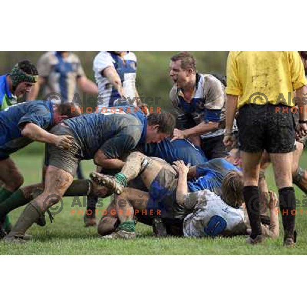 qualification rugby match Slovenia-Finnland in division C , played in Ljubljana 27.10.2007. Photo by Ales Fevzer 