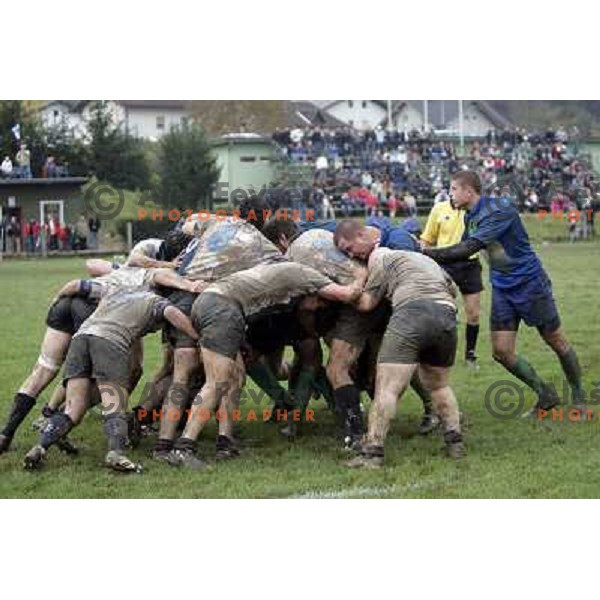 qualification rugby match Slovenia-Finnland in division C , played in Ljubljana 27.10.2007. Photo by Ales Fevzer 