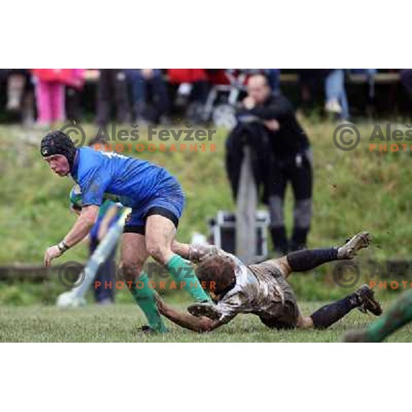 qualification rugby match Slovenia-Finnland in division C , played in Ljubljana 27.10.2007. Photo by Ales Fevzer 