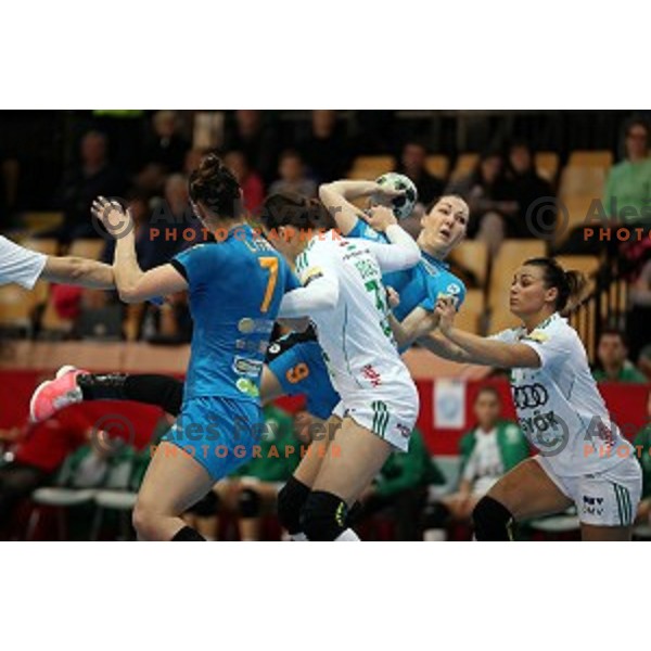 Nina Jericek of Krim Mercator during EHF Women\'s Champions league handball match between RK Krim Mercator and Gyori Audi Eto in Kodeljevo Hall, Ljubljana, Slovenia on February 25, 2017