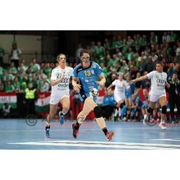 Mirjeta Bajramoska of Krim Mercator during EHF Women\'s Champions league handball match between RK Krim Mercator and Gyori Audi Eto in Kodeljevo Hall, Ljubljana, Slovenia on February 25, 2017