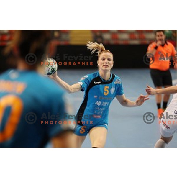 Aneta Benko of Krim Mercator during EHF Women\'s Champions league handball match between RK Krim Mercator and Gyori Audi Eto in Kodeljevo Hall, Ljubljana, Slovenia on February 25, 2017