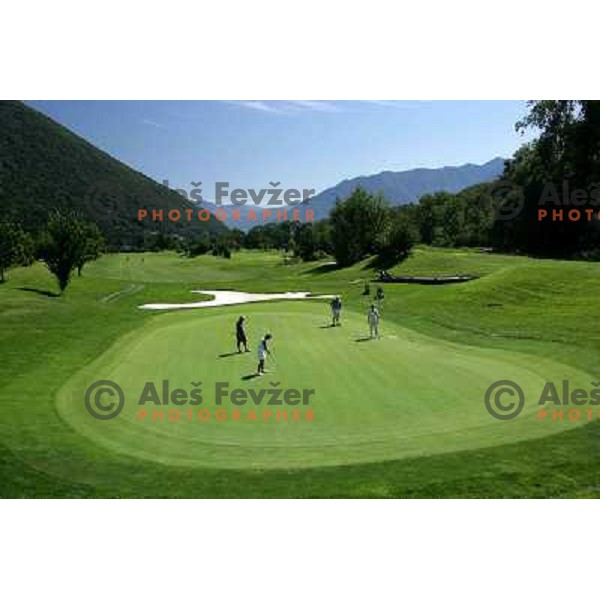 Green of 15th hole at golf course Gerre Losone, Switzerland. Photo by Ales Fevzer 