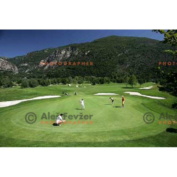 Green of 13th hole at golf course Gerre Losone, Switzerland. Photo by Ales Fevzer 