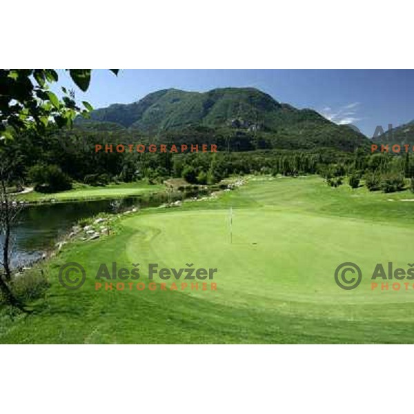 green of Hole 10 at golf course Gerre Losone, Switzerland. Photo by Ales Fevzer 