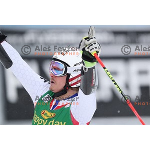 in second run of AUDI FIS Ski World Cup Giant Slalom for 56.Vitranc Cup in Kranjska gora, Slovenia on March 4, 2017