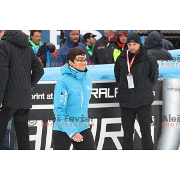 in second run of AUDI FIS Ski World Cup Giant Slalom for 56.Vitranc Cup in Kranjska gora, Slovenia on March 4, 2017