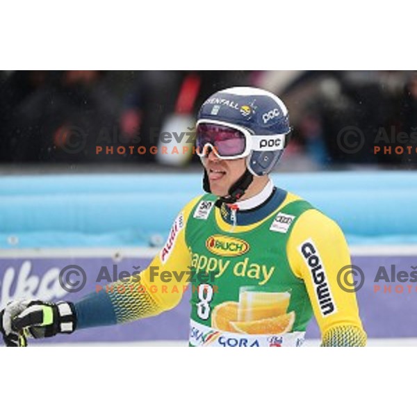 in second run of AUDI FIS Ski World Cup Giant Slalom for 56.Vitranc Cup in Kranjska gora, Slovenia on March 4, 2017