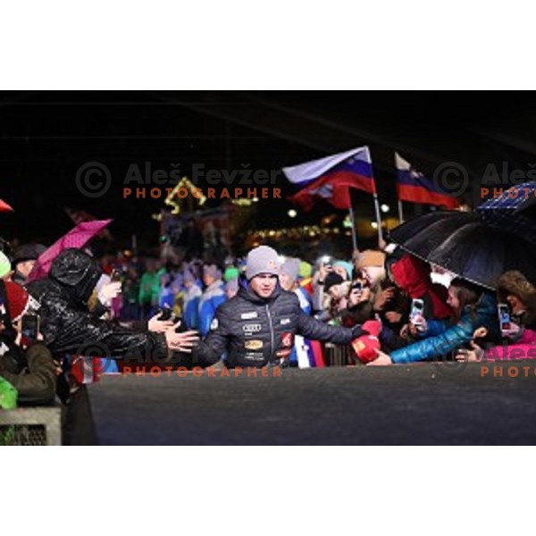 public draw for AUDI FIS Ski World Cup Slalom for 56.Vitranc Cup in Kranjska gora, Slovenia on March 4, 2017
