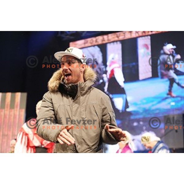 Marcel Hirscher at public draw for AUDI FIS Ski World Cup Slalom for 56.Vitranc Cup in Kranjska gora, Slovenia on March 4, 2017