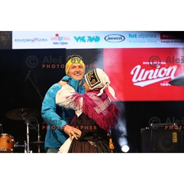 Stefan Hadalin at public draw for AUDI FIS Ski World Cup Slalom for 56.Vitranc Cup in Kranjska gora, Slovenia on March 4, 2017
