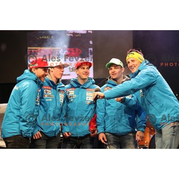 Stefan Hadalin at public draw for AUDI FIS Ski World Cup Slalom for 56.Vitranc Cup in Kranjska gora, Slovenia on March 4, 2017