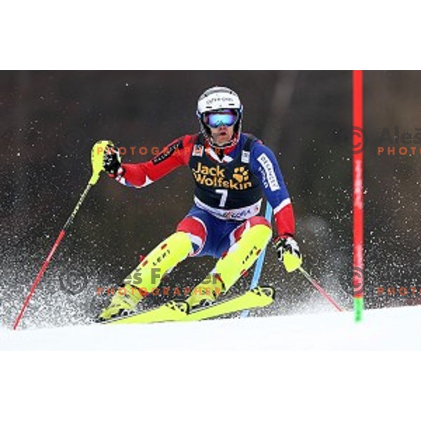 Dave Ryding (GBR) skiing in the first run of AUDI FIS Ski World Cup Slalom for 56.Vitranc Cup in Kranjska Gora, Slovenia on March 5, 2017