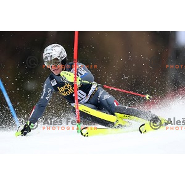 Julien Lizeroux (FRA) skiing in the first run of AUDI FIS Ski World Cup Slalom for 56.Vitranc Cup in Kranjska Gora, Slovenia on March 5, 2017