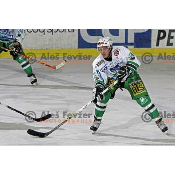 Jaka Avgustincic at ice-hockey match ZM Olimpija- Black Wings Linz in EBEL league, played in Ljubljana 28.10.2007. Photo by Ales Fevzer 