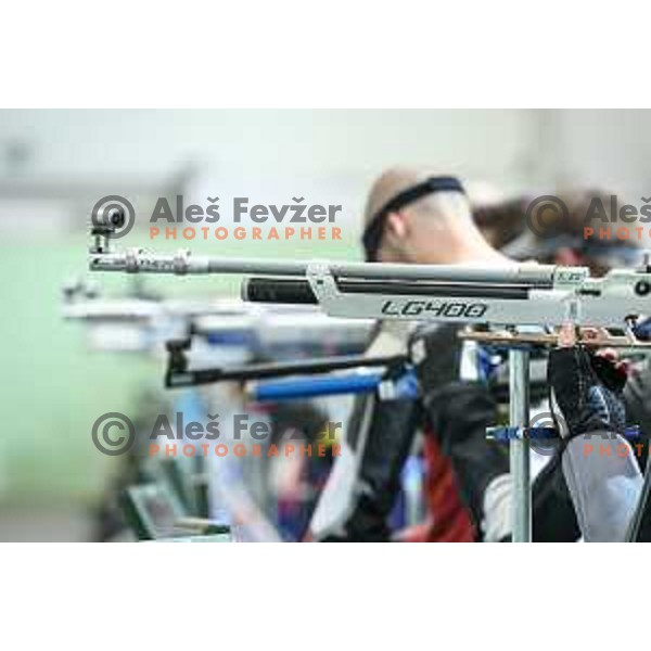 Air rifles during European Championship 2017 shooting 10 meters, Hotel Dras, Maribor, Slovenia on March 10, 2017