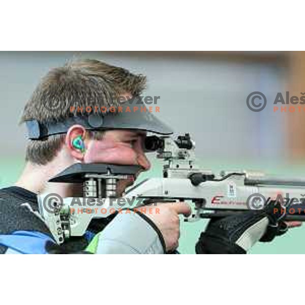 Brunin of team Slovenia during European Championship 2017 shooting 10 meters, Hotel Dras, Maribor, Slovenia on March 10, 2017