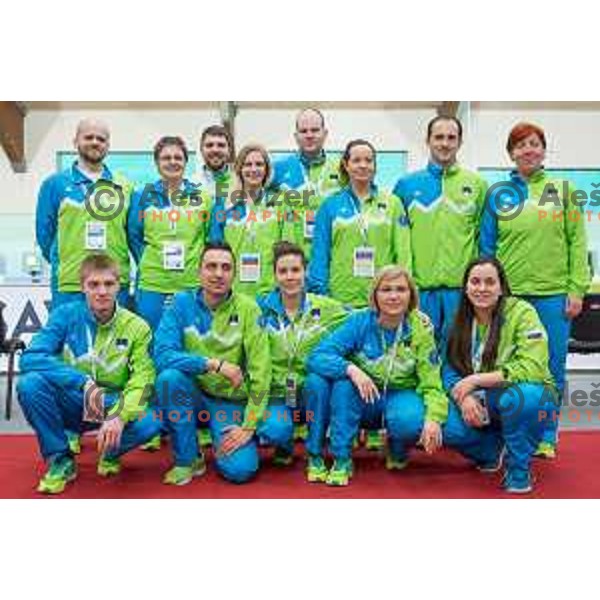 Team Slovenia during European Championship 2017 shooting 10 meters, Hotel Dras, Maribor, Slovenia on March 10, 2017