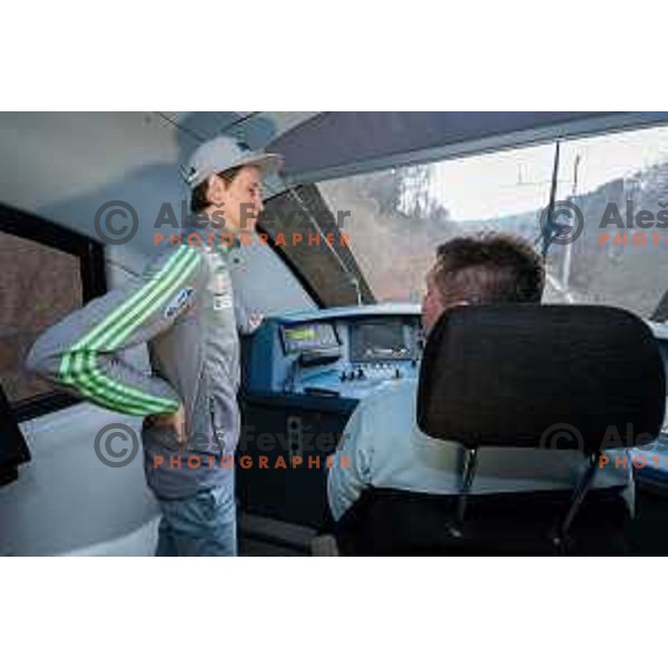 Press conference of Slovenia Nordic team at Sloveina Railways route between Ljubljana and Jesenice before Men\'s World Cup Ski Flying Final Planica, Slovenia, on March 22, 2017.