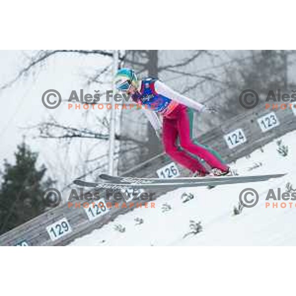 Zan Stupar during the test day before Men\'s World Cup Ski Flying Final Planica 2017, Planica, Slovenia, on March 22, 2017.