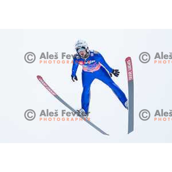 Matevz Samec during the test day before Men\'s World Cup Ski Flying Final Planica 2017, Planica, Slovenia, on March 22, 2017.